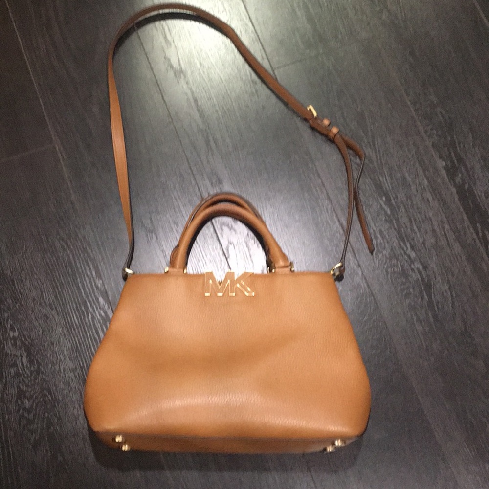 Michael Kors satchel handbag in caramel color